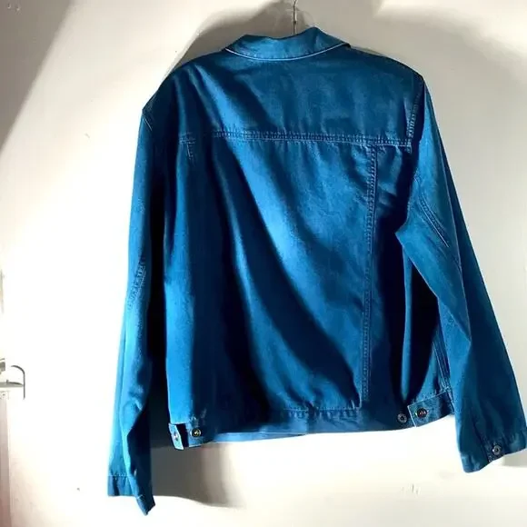 Talbots Pure Cotton Blue Denim Jacket. 10 - Picture 3 of 4